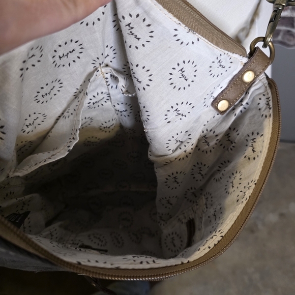 Myra Bag Crossbody Gray Canvas Leather - Picture 8 of 11